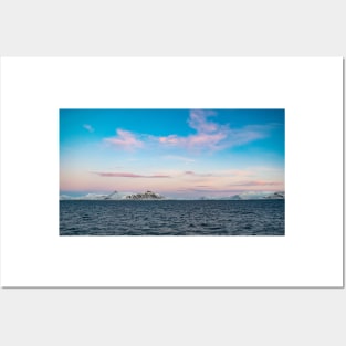 Pink & Blue Iceland Seascape Posters and Art